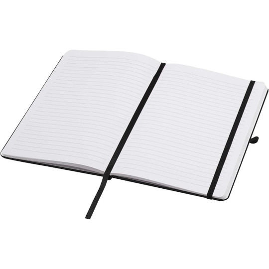 Teak A5 Hardcover Notizbuch, liniert, aus recyceltem Material - EgotierPro 106013
