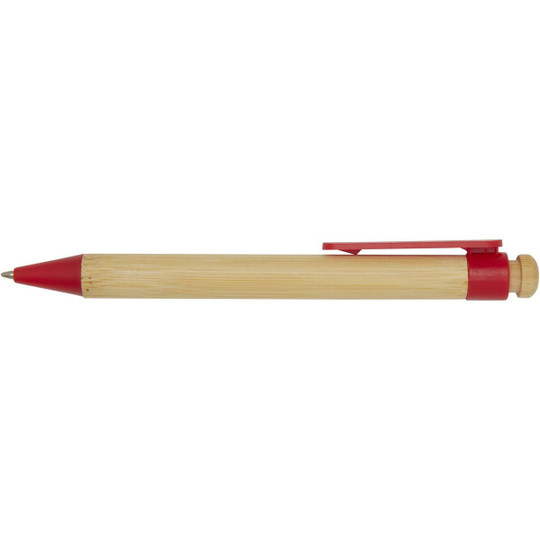 Stylo bille Rattan en bambou et plastique recyclé - EgotierPro 106026