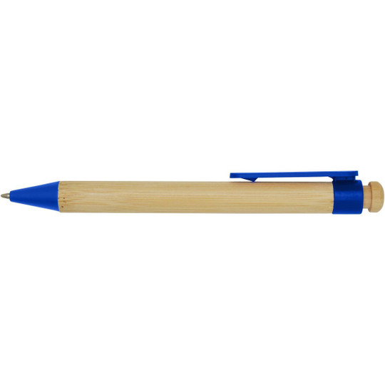 Rattan bamboo and recycled plastic ballpoint pen (black ink) - EgotierPro 106026