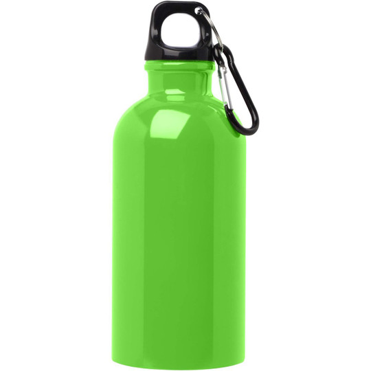 Bouteille d'eau Oregon de 400 ml simple paroi en acier recyclé certifié RCS avec mousqueton - EgotierPro 100860