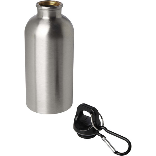 Oregon 400 ml RCS certified single wall stainless steel water bottle with carabiner - EgotierPro 100860