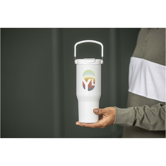 Bronx 900 ml RCS recycled stainless steel copper vacuum insulated tumbler with dual function lid - EgotierPro 100864