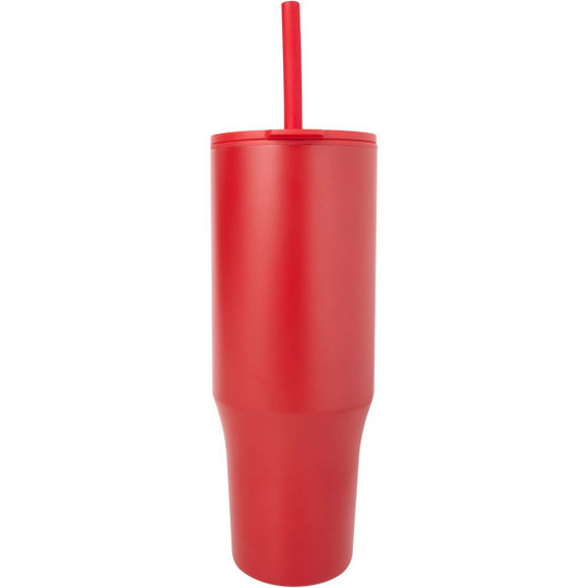 Gobelet isotherme Brady 900 ml certifié RCS avec paille en silicone - EgotierPro 100867
