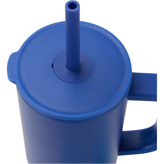 Gobelet isotherme Brady 900 ml certifié RCS avec paille en silicone - EgotierPro 100867