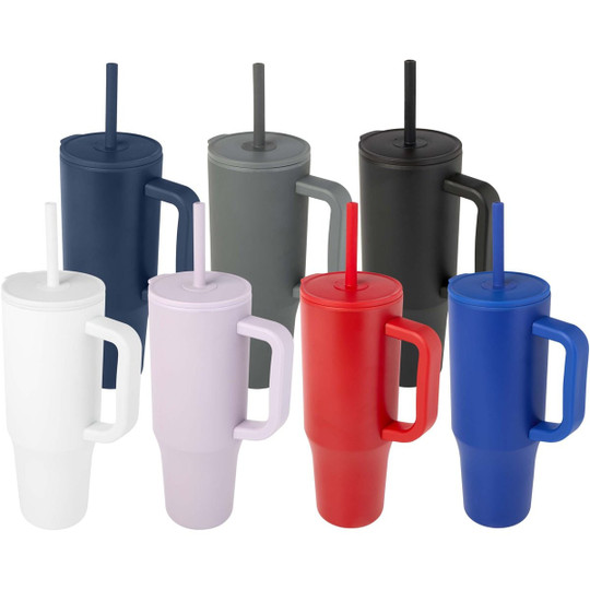 Brady 900 ml RCS certified insulated tumbler with silicone straw - EgotierPro 100867