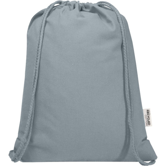 Oregon Blend 140 g/m² GRS recycled drawstring bag 5L - EgotierPro 120761