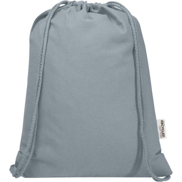 Oregon Blend 140 g/m² GRS recycled drawstring bag 5L - EgotierPro 120761