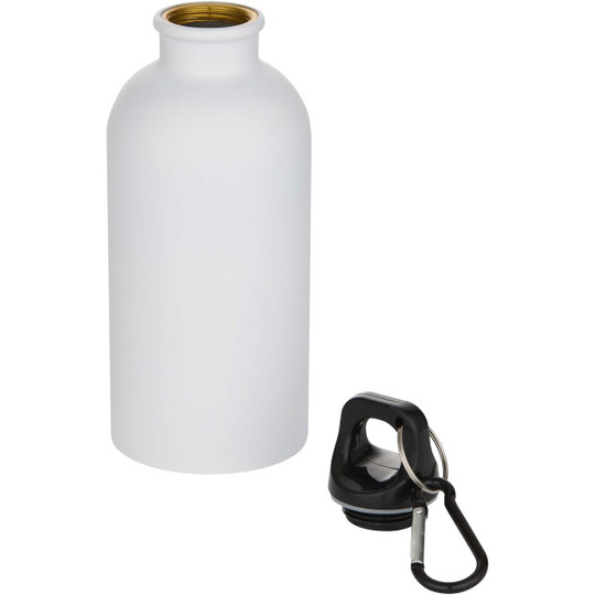Oregon 400 ml matte RCS gecertificeerde enkelwandige roestvrijstalen waterfles met karabijnhaak - EgotierPro 100871