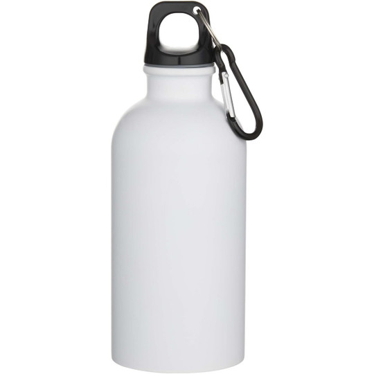 Oregon 400 ml matte RCS gecertificeerde enkelwandige roestvrijstalen waterfles met karabijnhaak - EgotierPro 100871