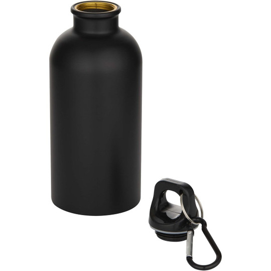 Oregon 400 ml matte RCS gecertificeerde enkelwandige roestvrijstalen waterfles met karabijnhaak - EgotierPro 100871