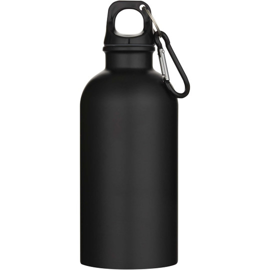 Oregon 400 ml matte RCS-zertifizierte einwandige Trinkflasche aus recyceltem Edelstahl mit Karabinerhaken - EgotierPro 100871