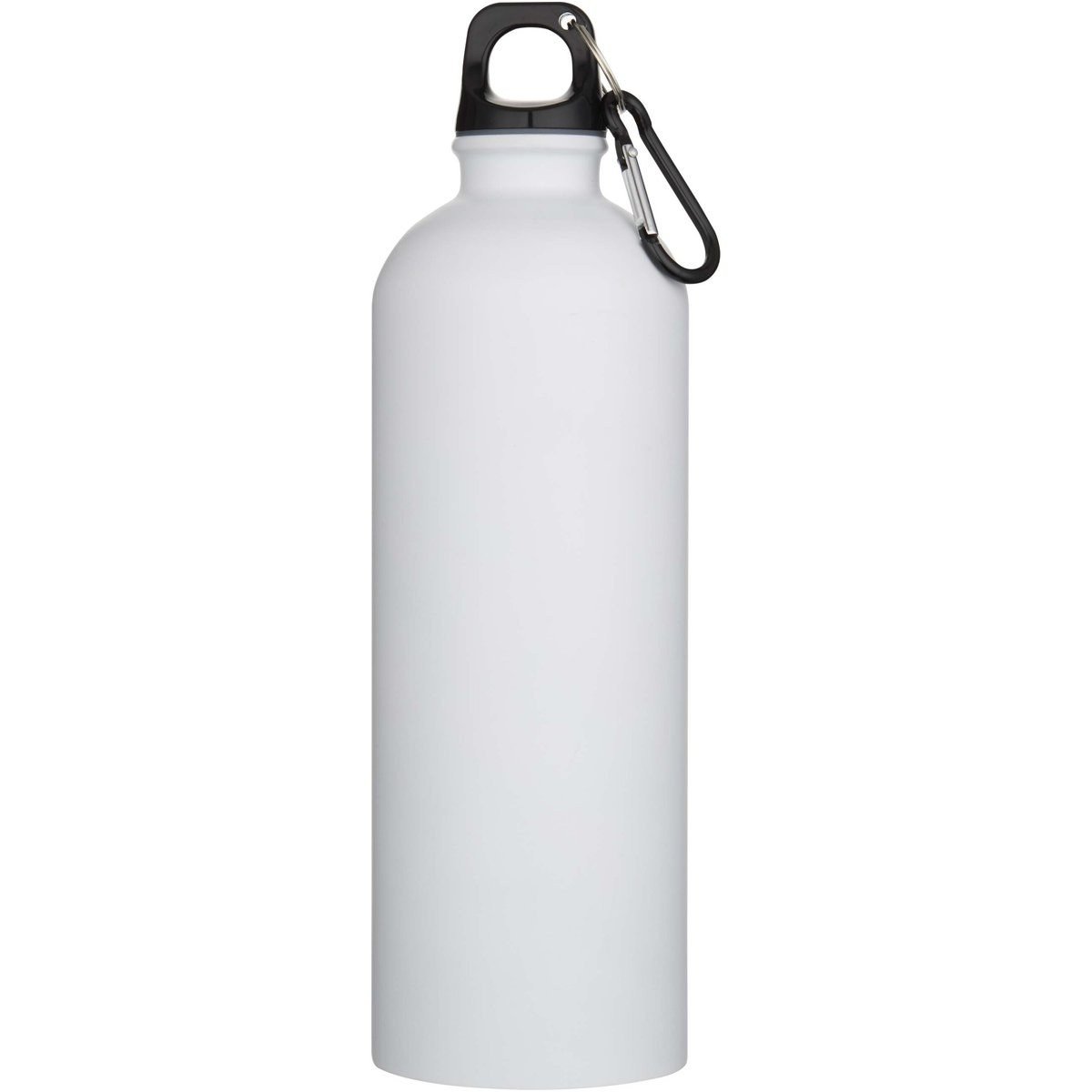 Bouteille d’eau Oregon de 750 ml en acier inoxydable à simple paroi certifiée RCS, recyclé mat avec mousqueton - EgotierPro 100872
