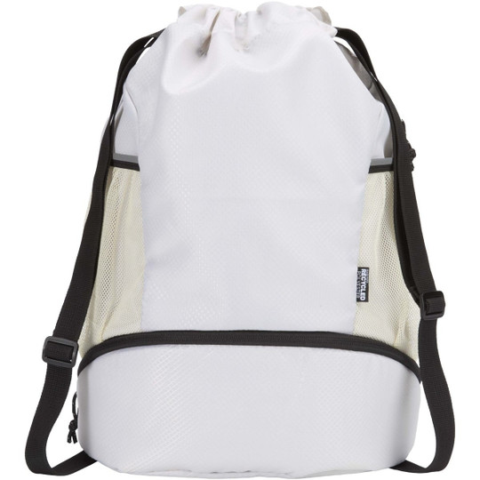 Nomad GRS recycled sports drawstring bag with bottom compartment 18L - EgotierPro 130099