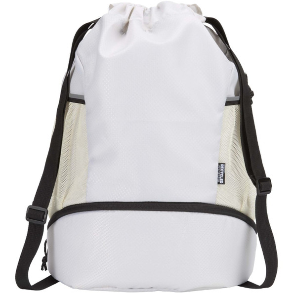 Nomad GRS recycled sports drawstring bag with bottom compartment 18L - EgotierPro 130099
