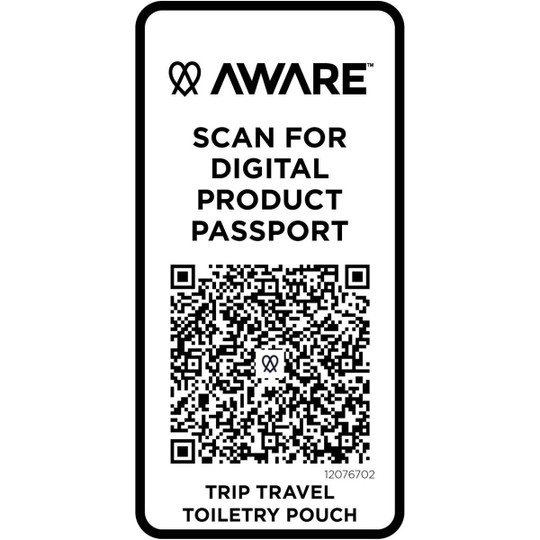 Trip Aware™ necessär av återvunnet material på 2 l - EgotierPro 120767