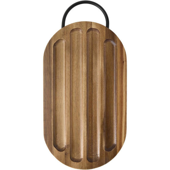 Seasons 126393 - Planche à découper Prestige en acacia avec couteau à pain