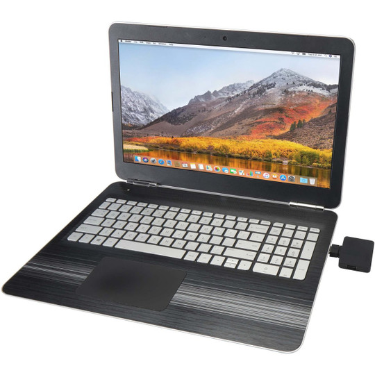 Gaia 4-port USB hub with USB-A and Type-C output and dual input - made from recycled plastic - EgotierPro 124449