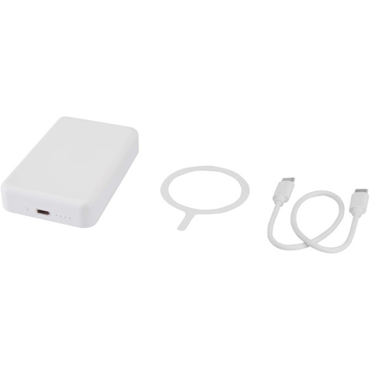 EgotierPro 124442 - Acrab 15 W 10.000 mAh magnetische kabellose Powerbank mit 20 W PD aus recyceltem Kunststoff