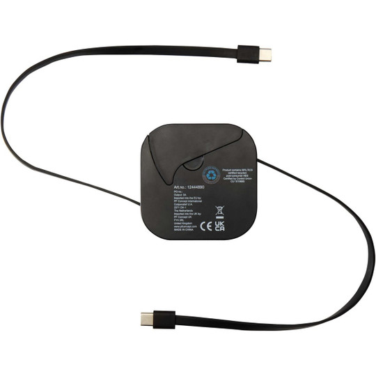 Gloas Aufrollbares 5 in 1 Kabel aus Recyclingmaterial mit Datensynchronisierung und 100 W Schnellladefunktion sowie Smartphone Toolkit - EgotierPro 124448