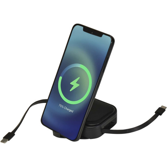 Gloas Aufrollbares 5 in 1 Kabel aus Recyclingmaterial mit Datensynchronisierung und 100 W Schnellladefunktion sowie Smartphone Toolkit - EgotierPro 124448