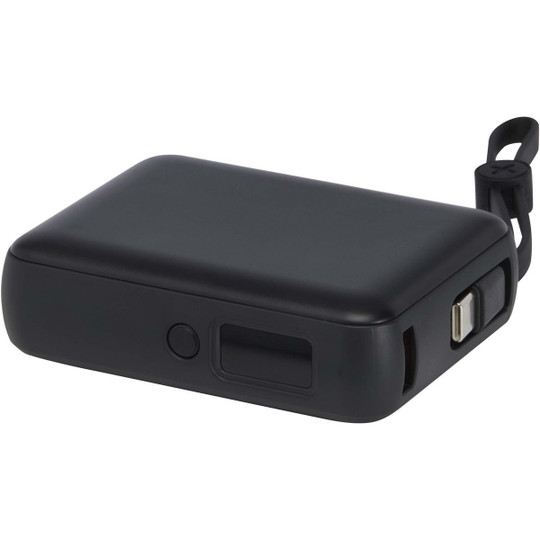 Acrux 10.000 mAh 35W tablet power bank with built in Type-C cable - made from recycled plastic - EgotierPro 124450