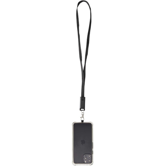 Franz 5 in 1 Lanyard Kabel aus recyceltem Kunststoff für Smartphones mit integrierter Datensynchronisierung und 65 W Schnellladefunktion - EgotierPro 124447
