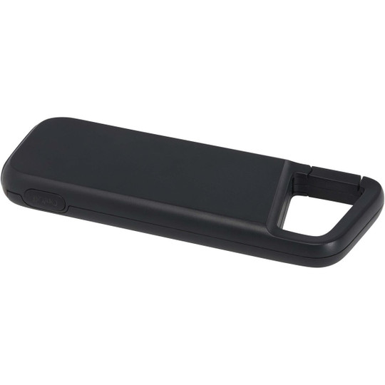 Alkes 5000 mAh 12W recycled plastic water resistant power bank with carabiner - EgotierPro 124470