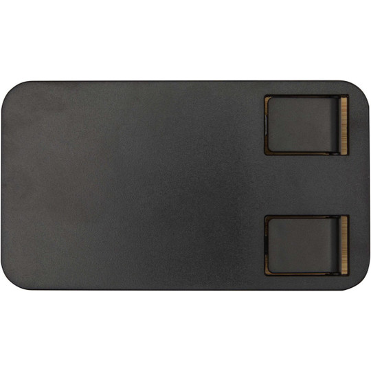 Alfirk opvouwbare bureautelefoonstandaard van gerecycled plastic met bamboedetails - EgotierPro 124464