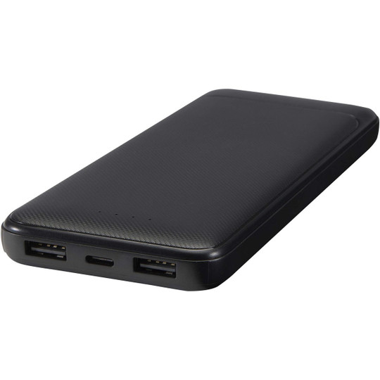 Adhil 10 W 10.000 mAh Powerbank aus recyceltem Kunststoff mit 2 integrierten Kabeln - EgotierPro 124459