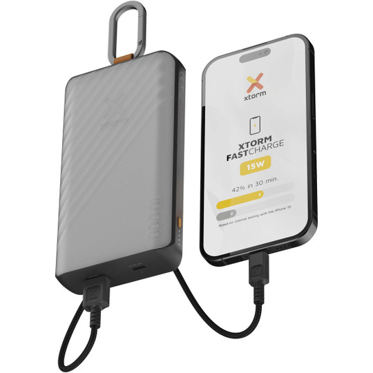 Xtorm 124479 - Batterie de secours solaire Xtorm XG2S101 Go2 de 10 000 mAh et 15 W avec éclairage