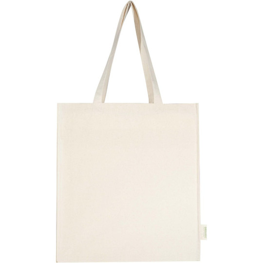 Odisha 180 g/m² tygväska av ekologiskt OCS-material med bälg, 14 l - EgotierPro 120783