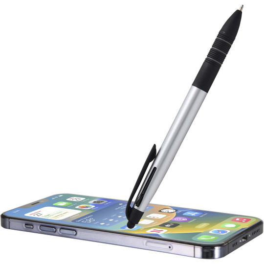 Trine 3-in-1 RCS gerecycleerde balpen met stylus - EgotierPro 106376