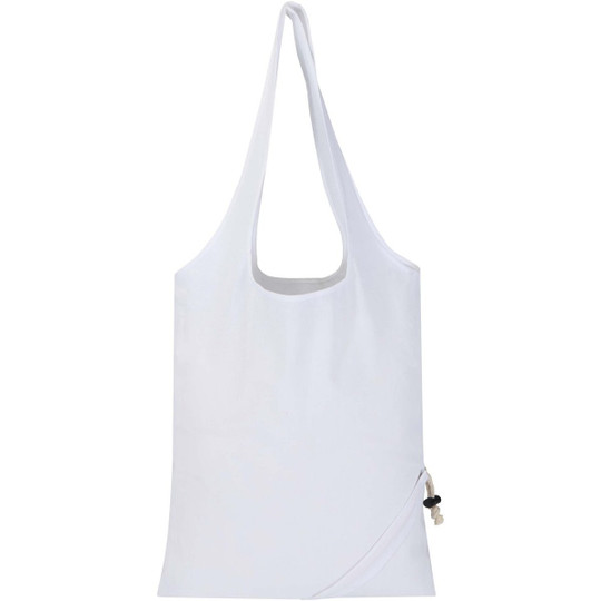 Madras Blend 140 g/m² GRS-gecertificeerde, gerecyclede, opvouwbare katoenen draagtas, 7 liter - EgotierPro 120805