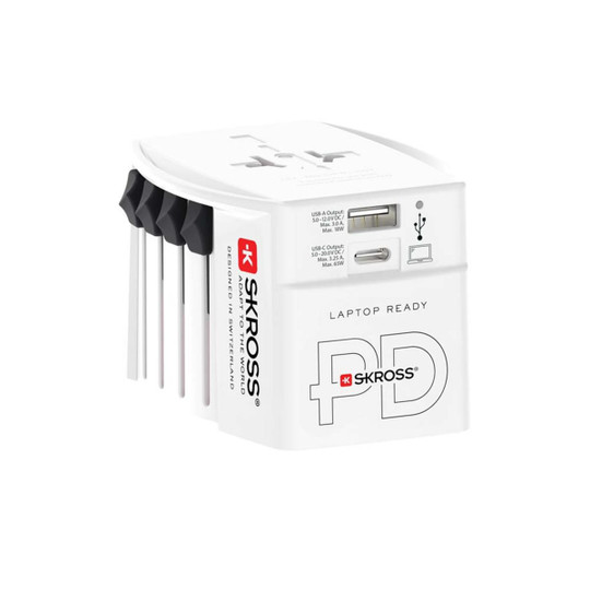 SKROSS® 124620 - MUV AC65PD world adapter with USB-C cable