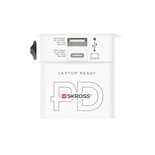 SKROSS® 124620 - MUV AC65PD world adapter with USB-C cable