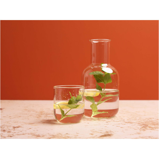 Seasons 126395 - Amelie glass carafe and cup set with matt finish