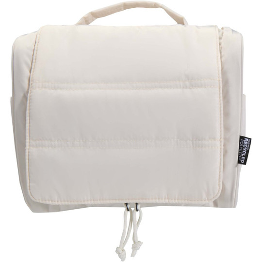 Puffer GRS gerecycleerde ophangbare canvas toilettas 8L - EgotierPro 130117