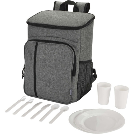 Tundra GRS recycelter Picknickkühlrucksack mit Besteckset 20L - EgotierPro 130120