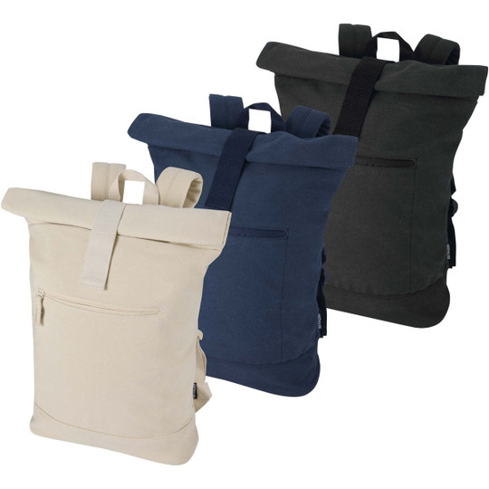Recanvas 14” GRS recycled rolltop backpack 16L - EgotierPro 130123