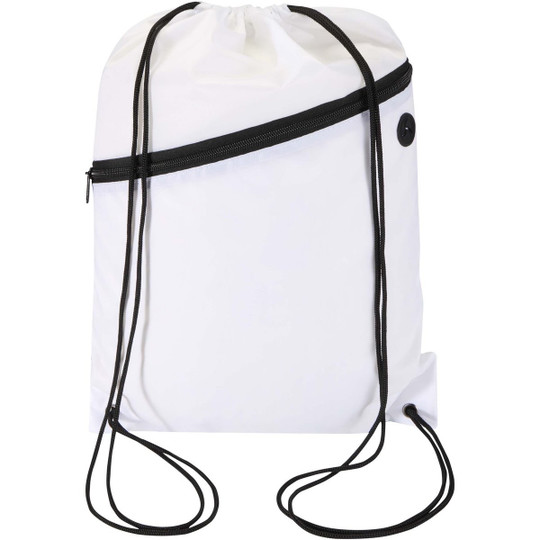 Oriole RPET-tas met trekkoord en voorvak met ritssluiting, 5 liter - EgotierPro 130145