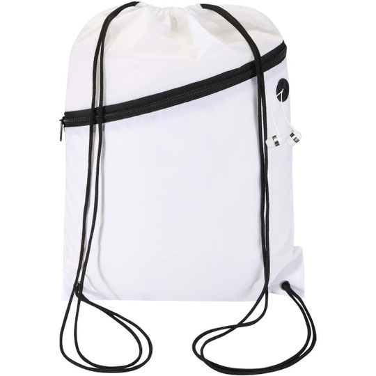 Oriole RPET-tas met trekkoord en voorvak met ritssluiting, 5 liter - EgotierPro 130145