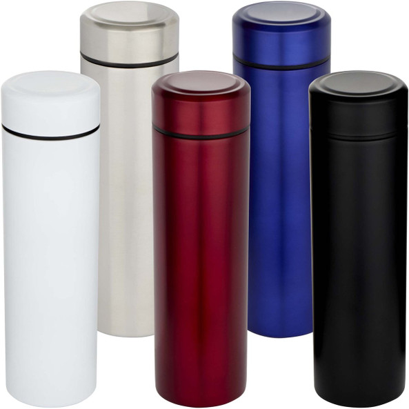 Taylor 450 ml double wall stainless steel flask with tea strainer - EgotierPro 100826