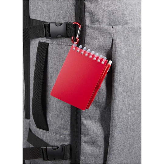 Lig Mini recycled outdoor soft cover notebook and ballpoint pen set (black ink) - EgotierPro 107051