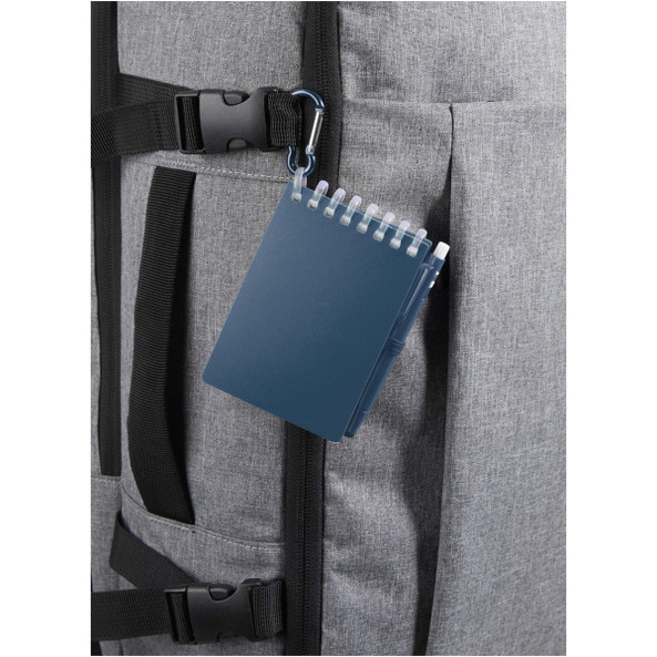 Lig Mini recycled outdoor soft cover notebook and ballpoint pen set (black ink) - EgotierPro 107051