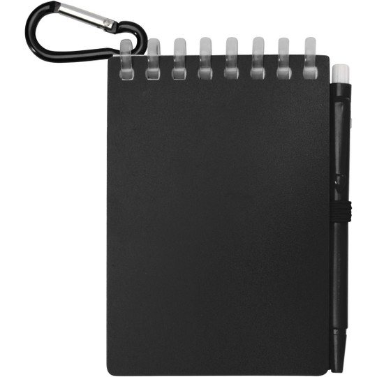 Lig Mini recycled outdoor soft cover notebook and ballpoint pen set (black ink) - EgotierPro 107051