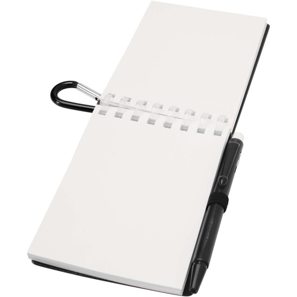 Lig Mini gerecycleerd outdoor notitieboek met zachte kaft en balpen (zwarte inkt) - EgotierPro 107051