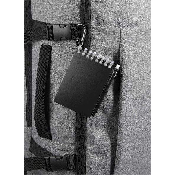 Lig Mini gerecycleerd outdoor notitieboek met zachte kaft en balpen (zwarte inkt) - EgotierPro 107051