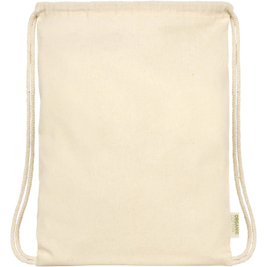 Odisha 100 g/m² OCS organic drawstring bag 5L - EgotierPro 120778