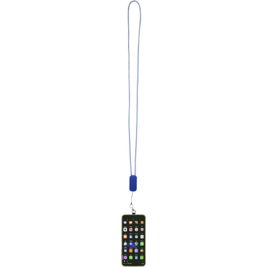 Anser recycled plastic smartphone lanyard with 27W 5-in-1 built-in cable - EgotierPro 124494