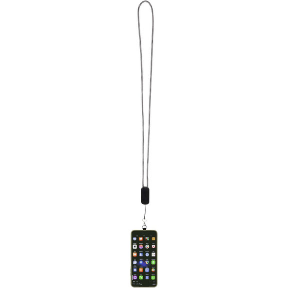 Anser recycled plastic smartphone lanyard with 27W 5-in-1 built-in cable - EgotierPro 124494